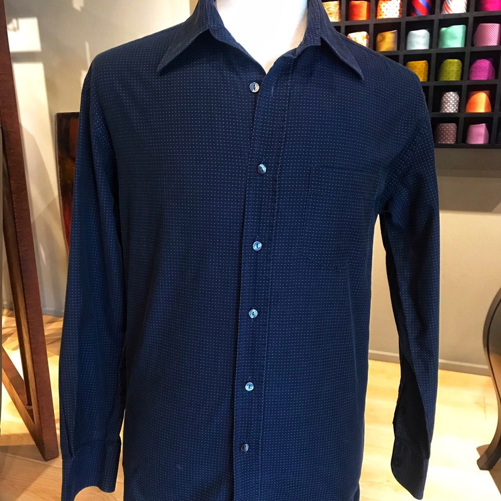 Dolce & Gabbana Navy Blue Button Up Shirt